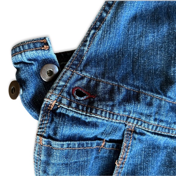 Maternity Overalls Soft & Comfy Size Small Petite Blue Denim Adjustable - Picture 3 of 3